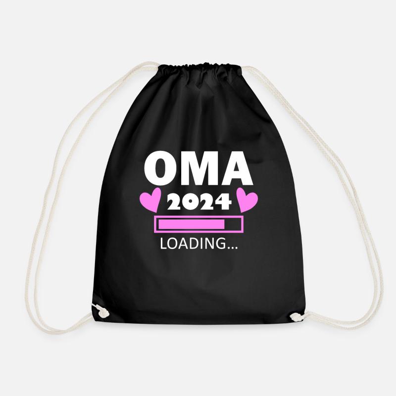 Oma 2024 - Oma werden - Oma loading 2024 - Turnbeutel - Schwarz