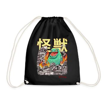 Kaiju Slime Japanese Anime Monsters - Drawstring Bag - black - Front