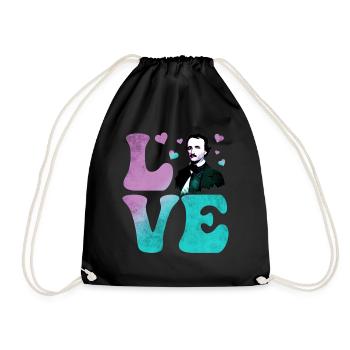 Edgar Allan Poe English Literature LOVE - Drawstring Bag - black - Front