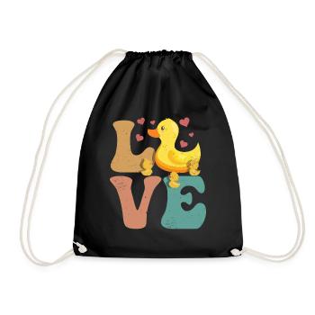 Les canetons ADORENT - Sac de sport léger - noir - Devant