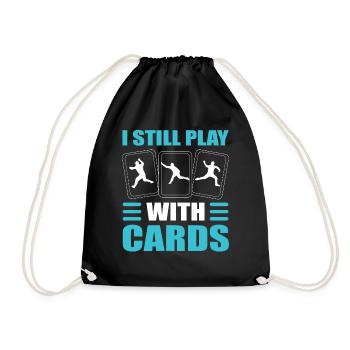 I Still Play With Cards Pitcher - Turnbeutel - Schwarz - Vorne