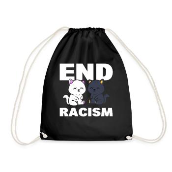 End Racism Anwalt gegen Rassismus - Turnbeutel - Schwarz - Vorne