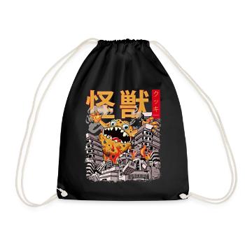 Kaiju Keks Japanisch Anime Monster Gebäck Backen - Turnbeutel - Schwarz - Vorne