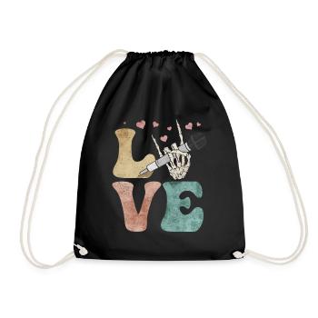 Death Metal Heavy Metal LOVE - Drawstring Bag - black - Front