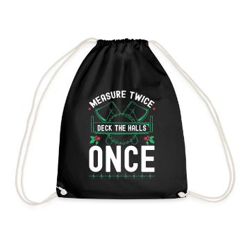 Décorez les couloirs avec une dent de sourire saine - Sac de sport léger - noir - Devant