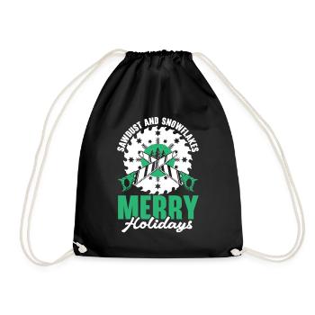 No tooth decay under the mistletoe Dental W - Drawstring Bag - black - Front
