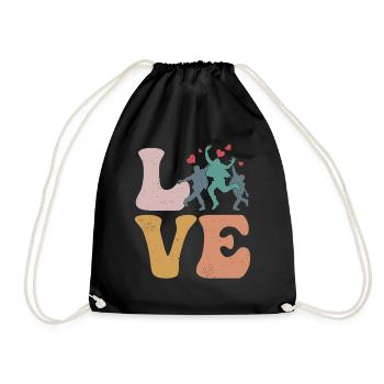 Chorégraphe, Chorégraphe, Professeur de danse, LOVE - Sac de sport léger - noir - Devant
