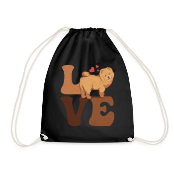 Chow Chow Dog LOVE - Sac de sport léger - noir - Devant