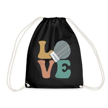 Concrete Paver Cement Mixer - Drawstring Bag - black - Front