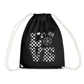 Drag Racing Drag Race LOVE - Drawstring Bag - black - Front