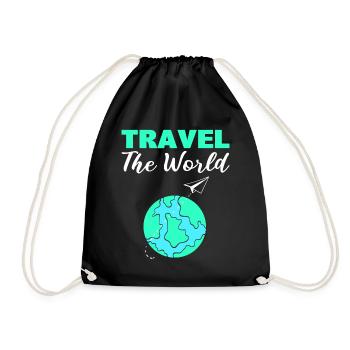 Travel The World Abenteurer - Turnbeutel - Schwarz - Vorne
