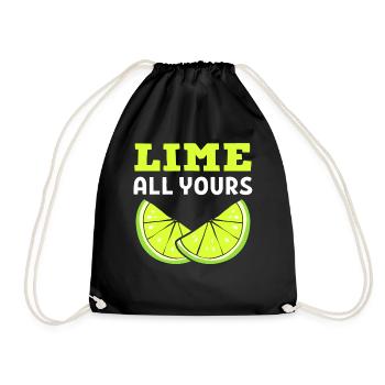 Lime All Yours Obstzüchter - Turnbeutel - Schwarz - Vorne