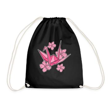 Sakura Origami Handwerker - Turnbeutel - Schwarz - Vorne