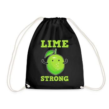 Lime Strong Landwirte - Turnbeutel - Schwarz - Vorne