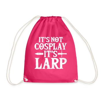 Live-Action Role-Playing Games - Drawstring Bag - fuchsia - Front