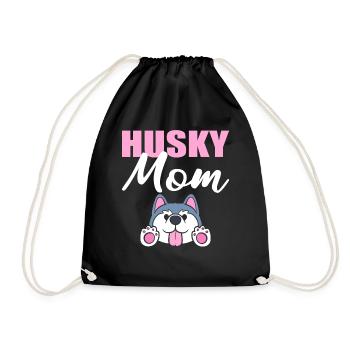 Husky Mom Hundesitter - Turnbeutel - Schwarz - Vorne
