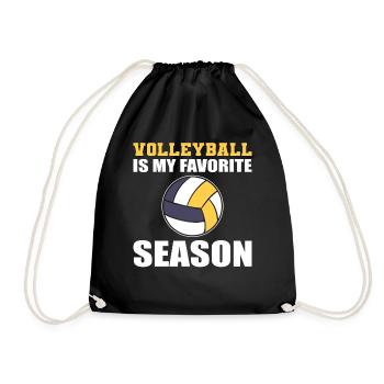 Volleyball Is My Favorite Season Athlet - Turnbeutel - Schwarz - Vorne
