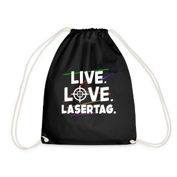 Laser Tag Spieler - Turnbeutel - Schwarz - Vorne