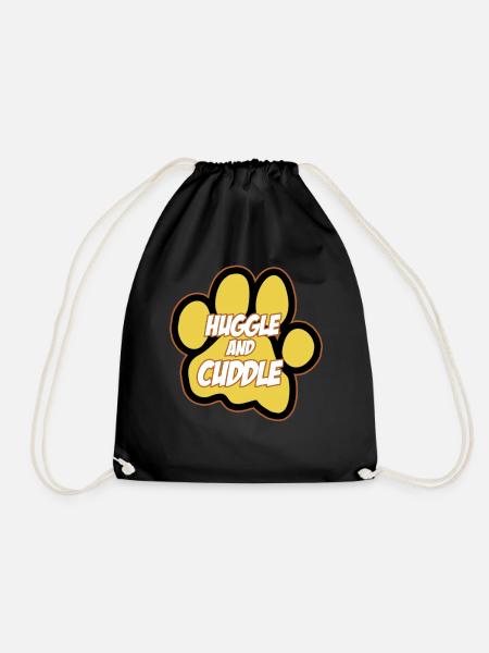 Furry Fandom Fursona Fursuit Paw - Drawstring Bag - black