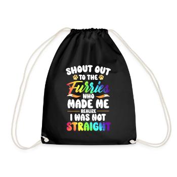 LGBTQ Furry Fandom - Drawstring Bag - black - Front