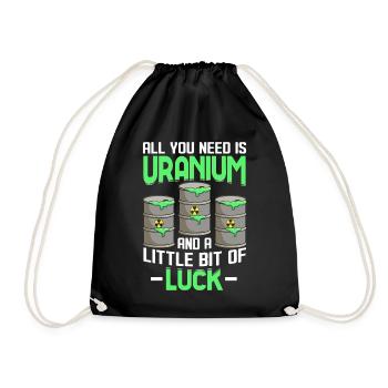 Funny Nuclear Power Plant Engineer - Drawstring Bag - black - Front