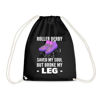 Roller Derby Skates Skater - Turnbeutel - Schwarz - Vorne
