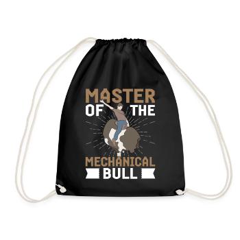 Bull Rider Cowboy Bull Riding - Drawstring Bag - black - Front