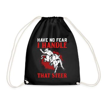 Bull Rider Cowboy Bull Riding - Drawstring Bag - black - Front