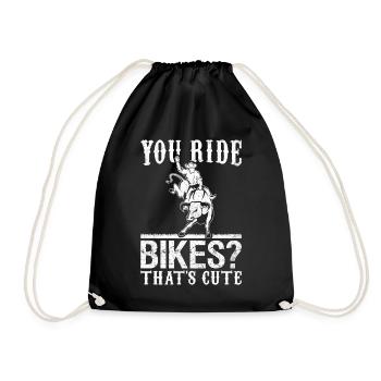 Bull Rider Bull Riding Cowboy - Drawstring Bag - black - Front