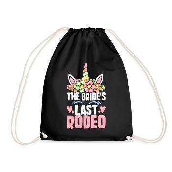 Bridal Shower Bachelorette Riding - Drawstring Bag - black - Front