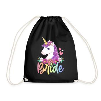 Wedding Bridal Shower - Drawstring Bag - black - Front