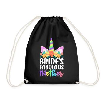 Wedding Bridal Shower - Drawstring Bag - black - Front