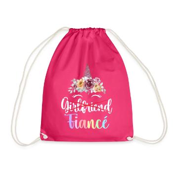 Engagement Bridal Shower - Drawstring Bag - fuchsia - Front