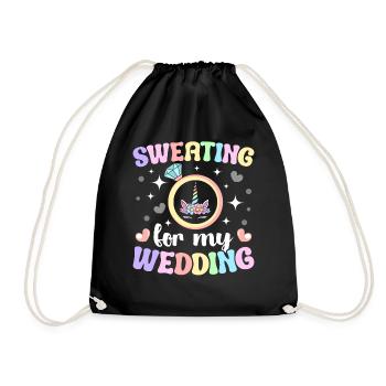 Wedding Bridal Shower - Drawstring Bag - black - Front