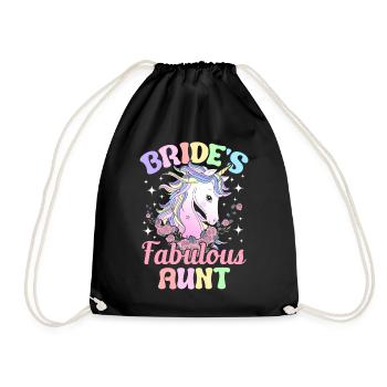 Wedding Bridal Shower - Drawstring Bag - black - Front