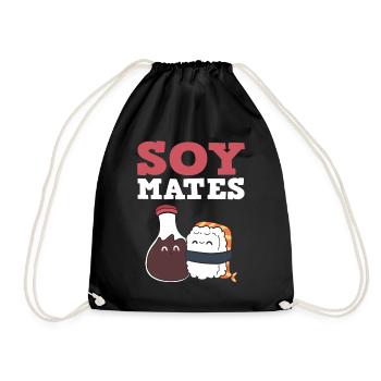 Soy Mates Sushi -Koch - Turnbeutel - Schwarz - Vorne