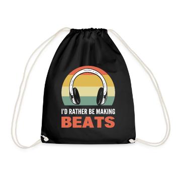 I'd Rather Be Making Beats Komponist - Turnbeutel - Schwarz - Vorne