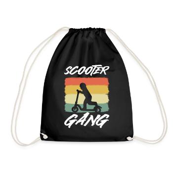 Scooter Gang Roller - Turnbeutel - Schwarz - Vorne