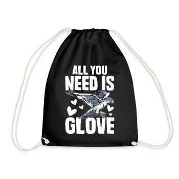 Falconry Falconer Hawking - Drawstring Bag - black - Front