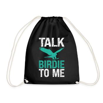 Funny Birdwatcher Falconer Falconry - Drawstring Bag - black - Front