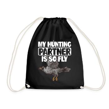 Hunter Hawking Falconer - Drawstring Bag - black - Front