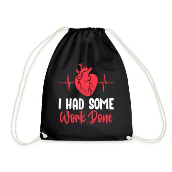 Open-heart surgery survivor - Drawstring Bag - black - Front