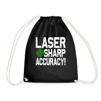 Laser Tag Player - Drawstring Bag - black - Front