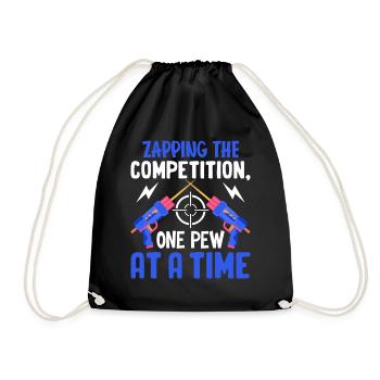 Laser Tag Player - Drawstring Bag - black - Front