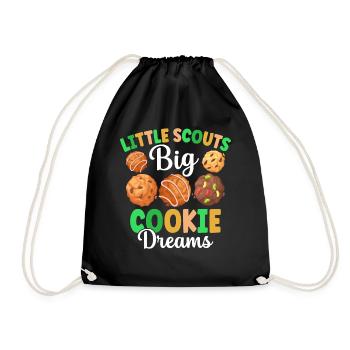 Boy Scout Cookie Merchant - Drawstring Bag - black - Front