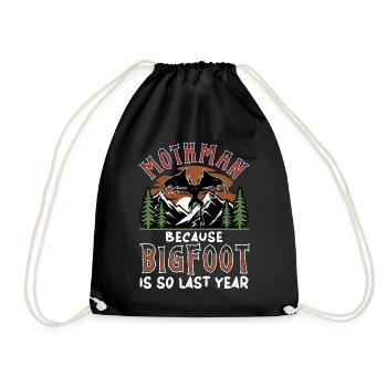 Sasquatch Cryptid Cryptozoology - Drawstring Bag - black - Front