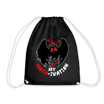 Mothman Crypttide Cryptozoology - Drawstring Bag - black - Front