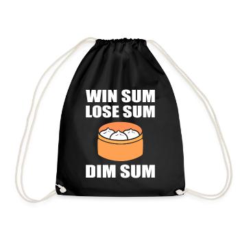Win Sum Lose Sum Dim Sum Chinesischer Koch - Turnbeutel - Schwarz - Vorne