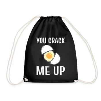 You Crack Me Up Persönlicher Koch - Turnbeutel - Schwarz - Vorne
