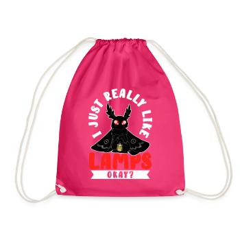 Mothman Crypttide Cryptozoology - Drawstring Bag - fuchsia - Front